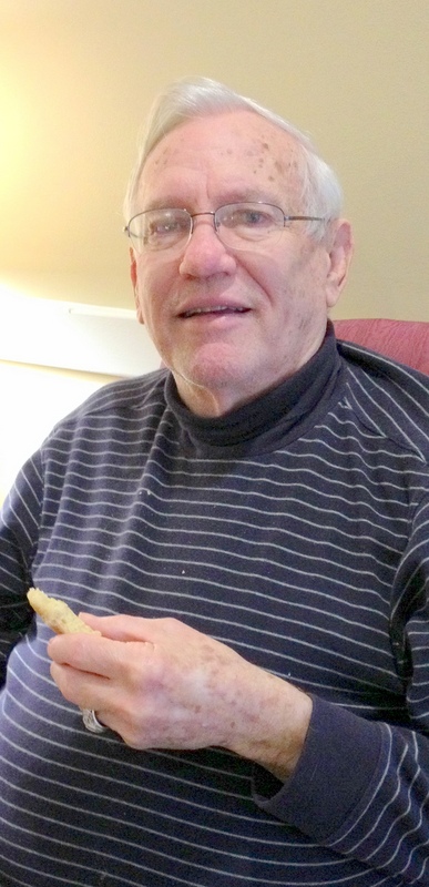 Enjoying his cookie break