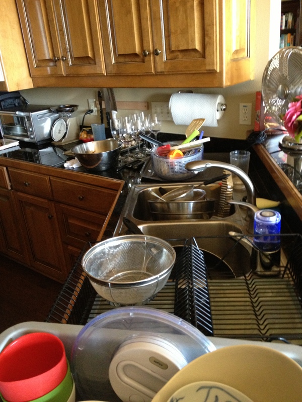 Talk about imperfection. My dishwasher's broken again. Repairs scheduled for May 2. Wahhh!!!!!!!!