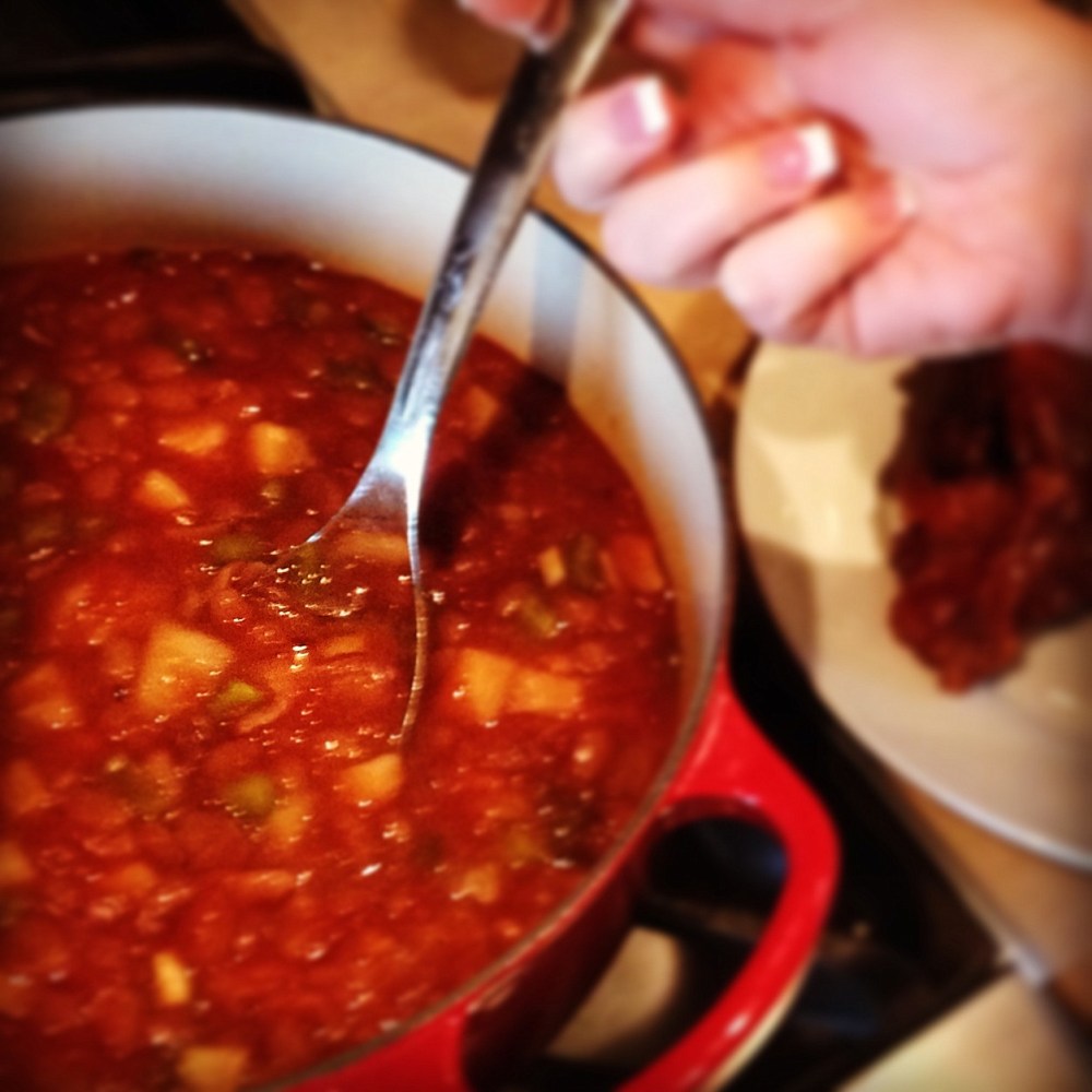 My baked beans, my daughter's manicure